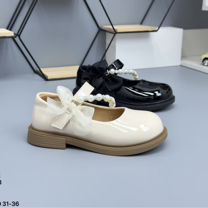 Delhui bērnu kurpes britu stilā, zems augšējais, sintētisks augšējais materiāls, sprādzes aizdare, gumijas zole, rudens 2025