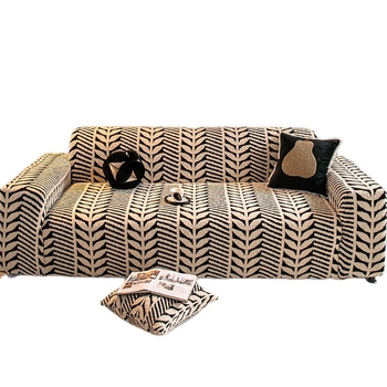 Poťah na sedačku z bavlneného velúru, kvetinový vzor, univerzálne prevedenie, svieži a jednoduchý štýl, ochranný kryt proti prachu