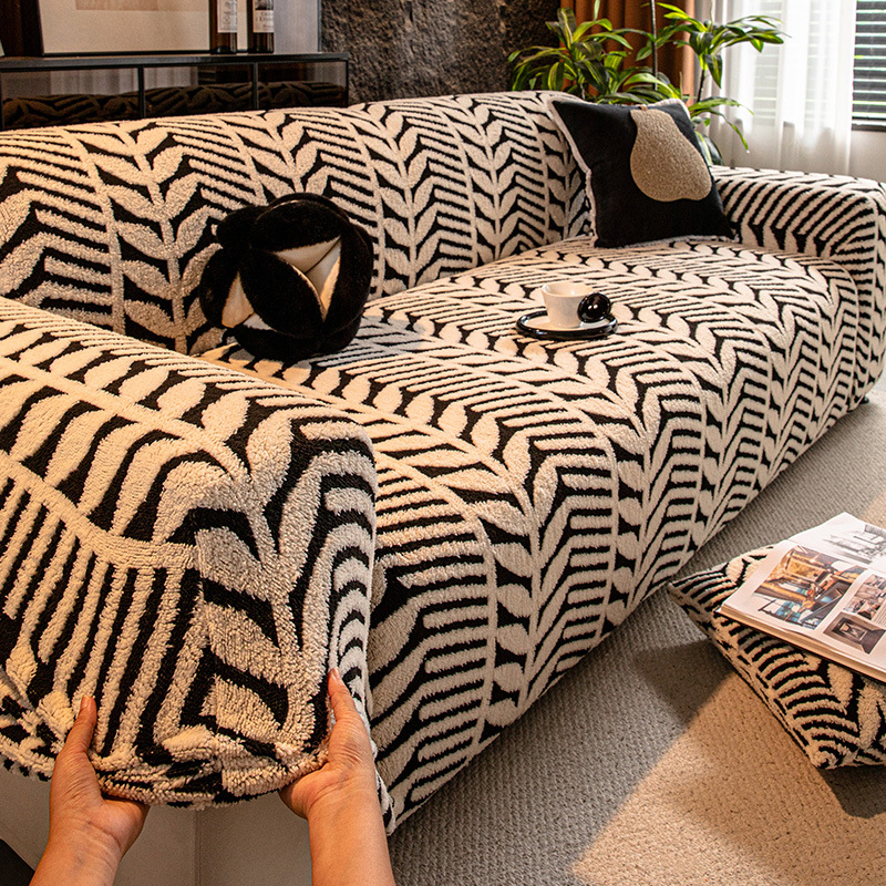 Poťah na sedačku z bavlneného velúru, kvetinový vzor, univerzálne prevedenie, svieži a jednoduchý štýl, ochranný kryt proti prachu