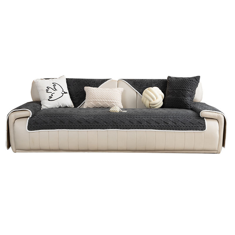 Poťah na pohovku z bavlneného velúru, jednofarebný, pre modulárnu pohovku, jednoduchý štýl, doily tvar