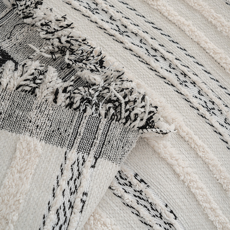 Poťah na sedačku z chenille, univerzálny pre všetky sezóny, pruhovaný vzor, ľahký luxusný štýl, tvar doily