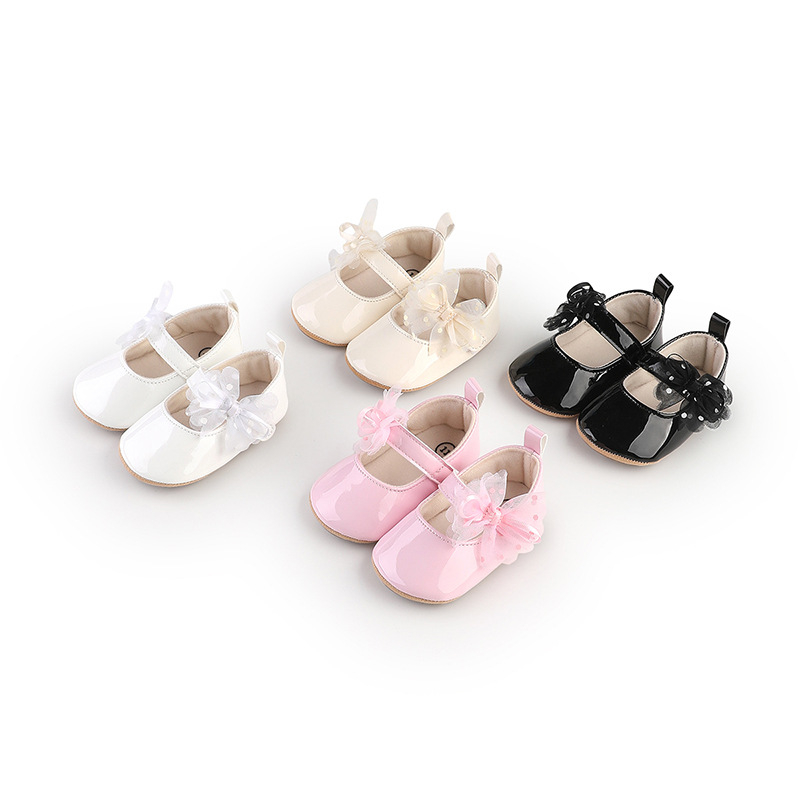 Topánky pre batoľatá dievčatá, štýl princezná, PU vrchná časť, jar a jeseň, protišmyková podrážka, zapínanie na suchý zips