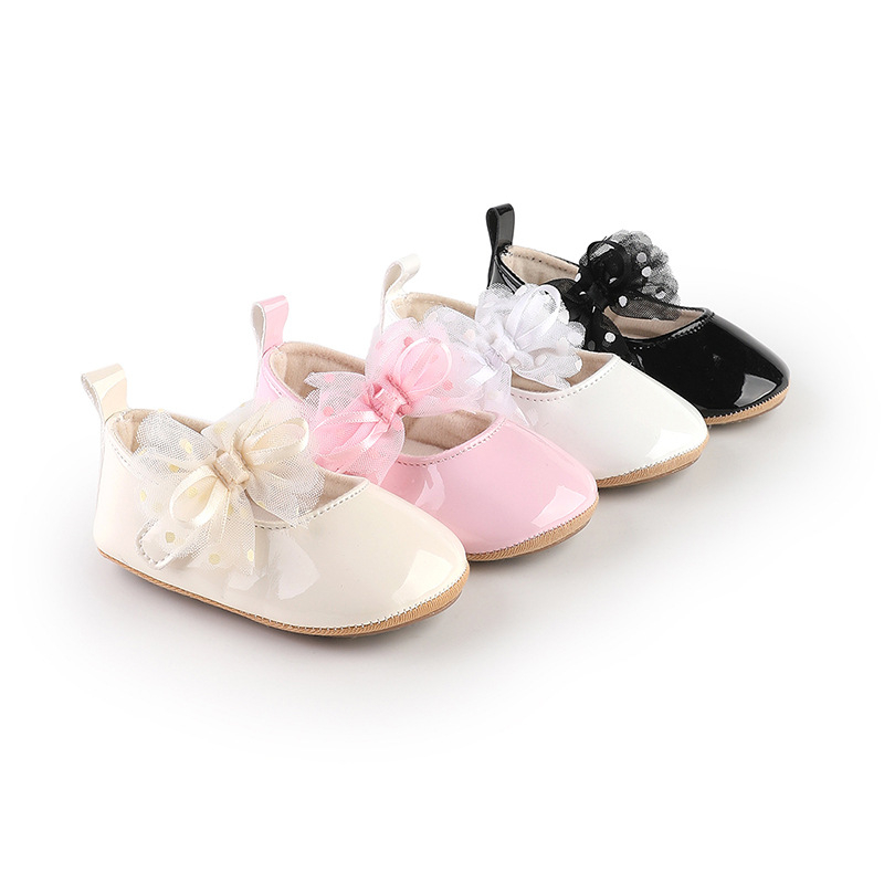 Topánky pre batoľatá dievčatá, štýl princezná, PU vrchná časť, jar a jeseň, protišmyková podrážka, zapínanie na suchý zips