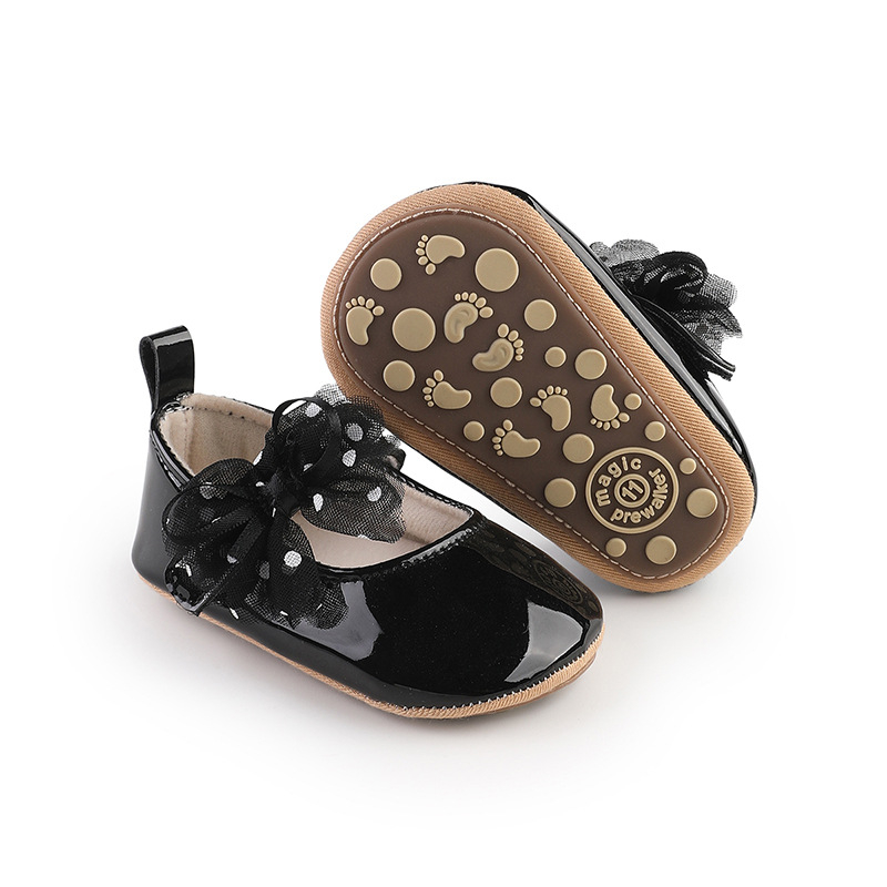 Topánky pre batoľatá dievčatá, štýl princezná, PU vrchná časť, jar a jeseň, protišmyková podrážka, zapínanie na suchý zips