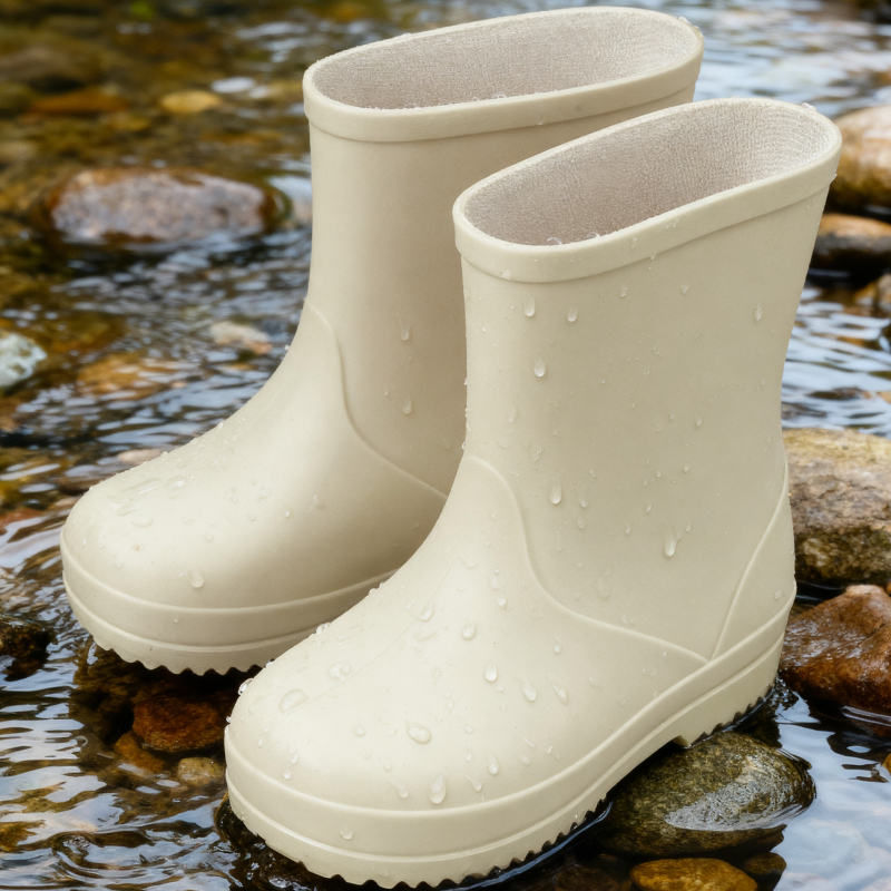 Detské dažďové topánky, stredná výška lýtka, PVC vrchnok, vek 1–12 rokov, Jieyang Guangdong