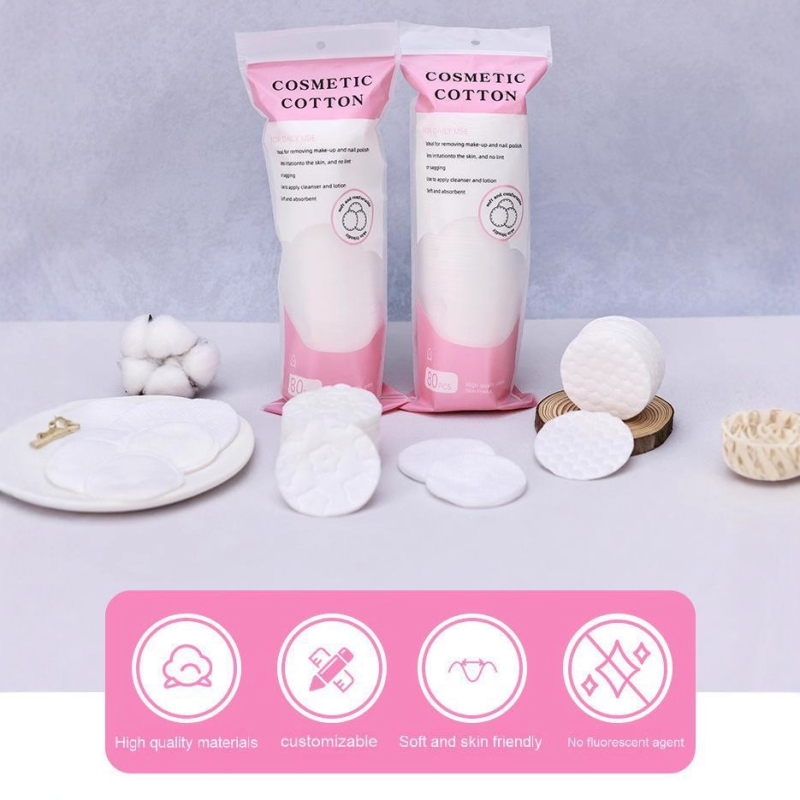Make-up tampóny z netkanej textílie, 3-vrstvové, funkcie: odstraňovanie make-upu, aplikácia a mokrá aplikácia, ODM prispôsobenie
