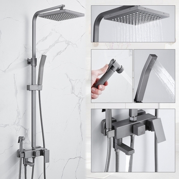 Set sprchovej hlavice s horným prúdom, mosadz, ovládanie teploty s digitálnym displejom, konštantná teplota, nástenná montáž