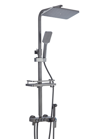 Set sprchovej hlavice s horným prúdom, mosadz, ovládanie teploty s digitálnym displejom, konštantná teplota, nástenná montáž