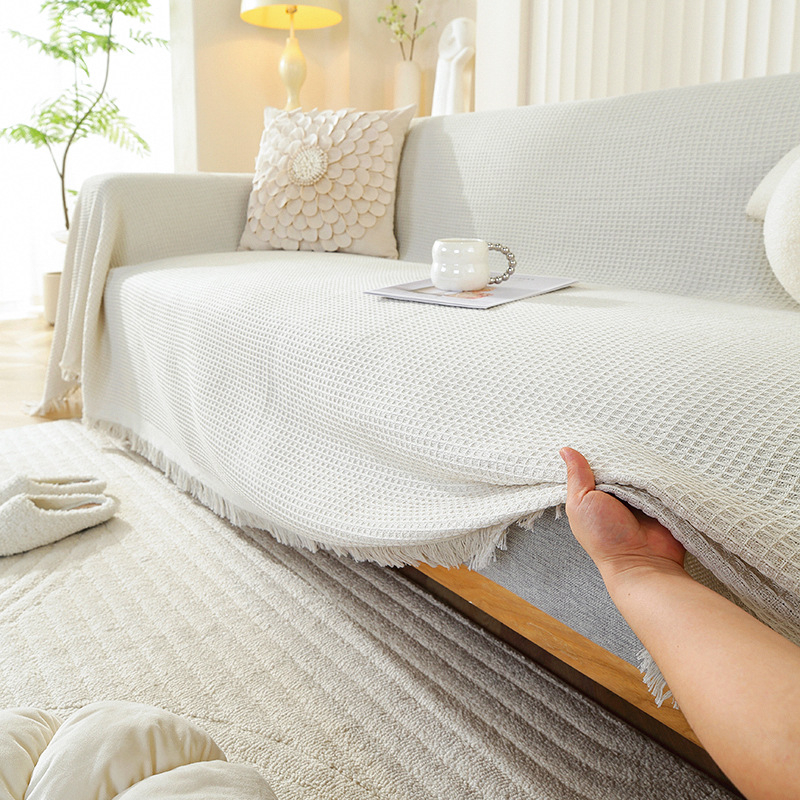 Nordický štýl modulárneho pohovkového poťahu, polyesterovo-bavlnená látka, jednoliaty vzor, prispôsobiteľné spracovanie