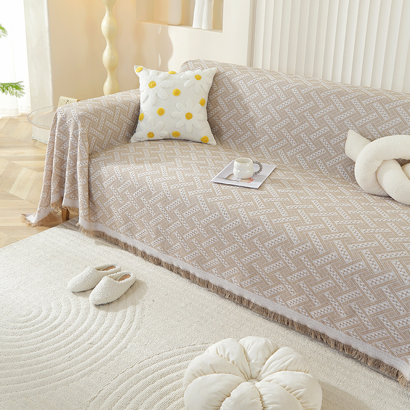 Nordický štýl modulárneho pohovkového poťahu, polyesterovo-bavlnená látka, jednoliaty vzor, prispôsobiteľné spracovanie