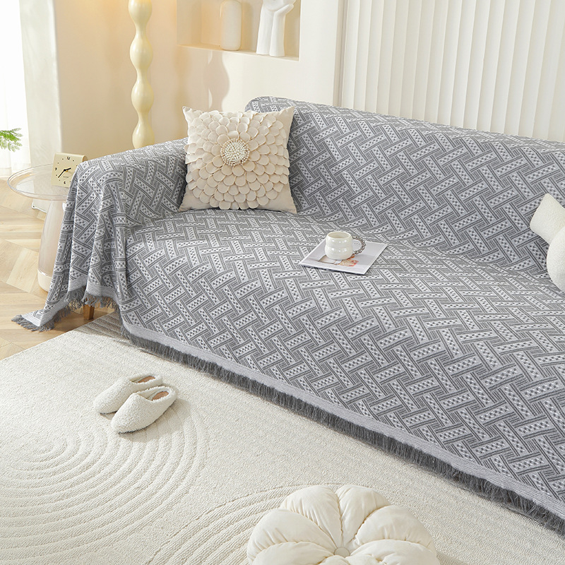 Nordický štýl modulárneho pohovkového poťahu, polyesterovo-bavlnená látka, jednoliaty vzor, prispôsobiteľné spracovanie