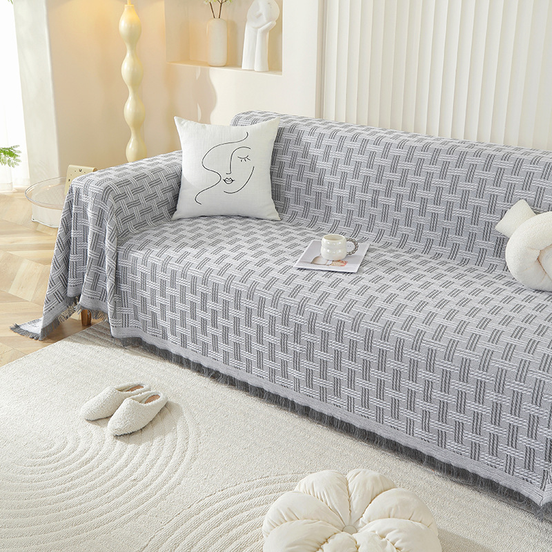 Nordický štýl modulárneho pohovkového poťahu, polyesterovo-bavlnená látka, jednoliaty vzor, prispôsobiteľné spracovanie