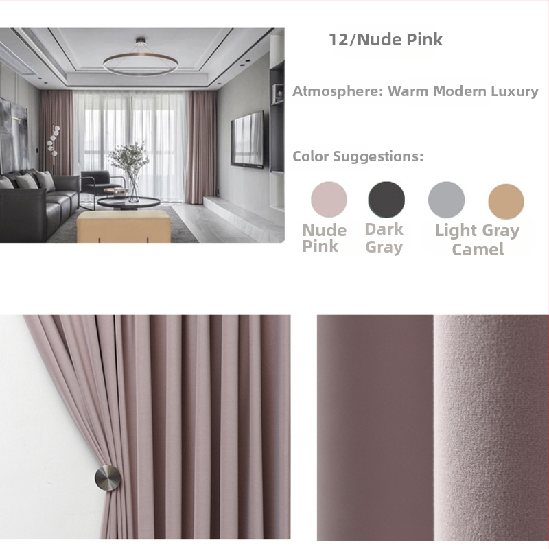 Zamatový záves s čipkou do obývačky, polyesterový materiál, polotienenie 40–70%