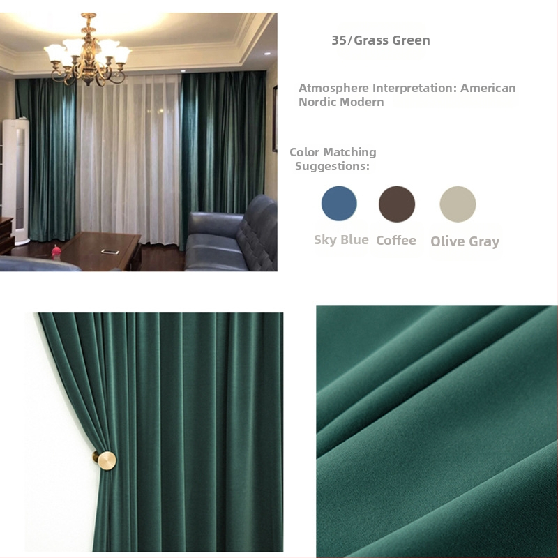 Zamatový záves s čipkou do obývačky, polyesterový materiál, polotienenie 40–70%