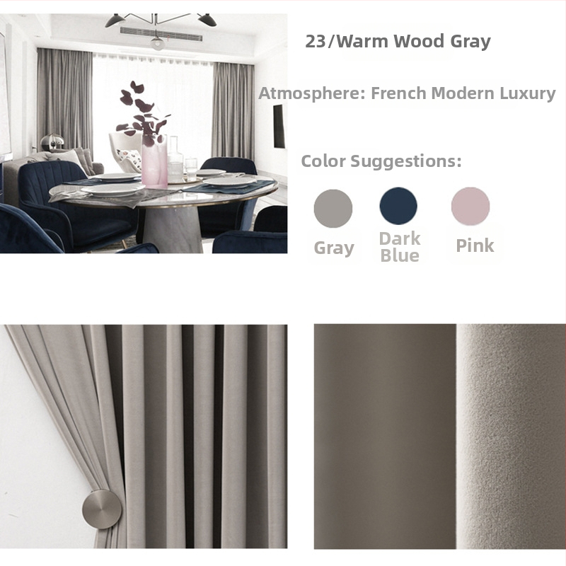 Zamatový záves s čipkou do obývačky, polyesterový materiál, polotienenie 40–70%