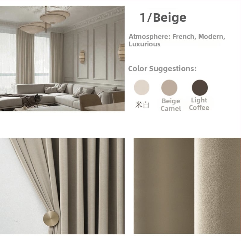 Zamatový záves s čipkou do obývačky, polyesterový materiál, polotienenie 40–70%