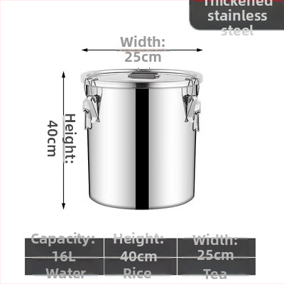 Kontajner na skladovanie ryže so zámkom proti hmyzu a vlhkosti, 304 nerezová oceľ, potravinárska kvalita