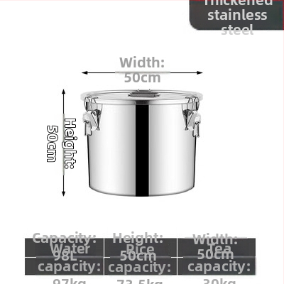 Kontajner na skladovanie ryže so zámkom proti hmyzu a vlhkosti, 304 nerezová oceľ, potravinárska kvalita