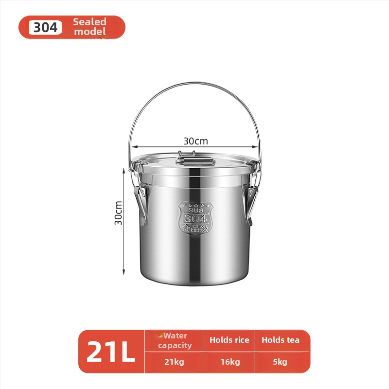 Kontajner na skladovanie ryže so zámkom proti hmyzu a vlhkosti, 304 nerezová oceľ, potravinárska kvalita