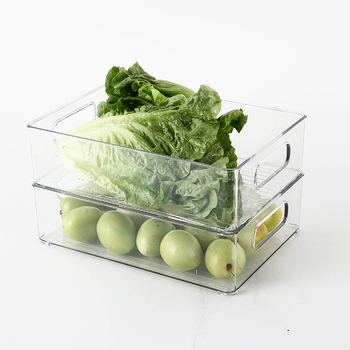 Box na skladovanie v chladničke pre ovocie a zeleninu, potravinársky plast, jednoduchý štýl, kuchynský organizér