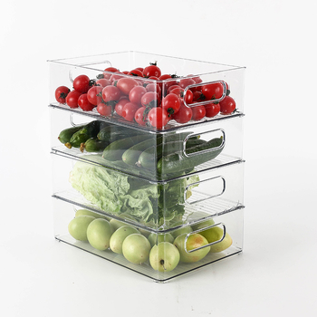 Box na skladovanie v chladničke pre ovocie a zeleninu, potravinársky plast, jednoduchý štýl, kuchynský organizér