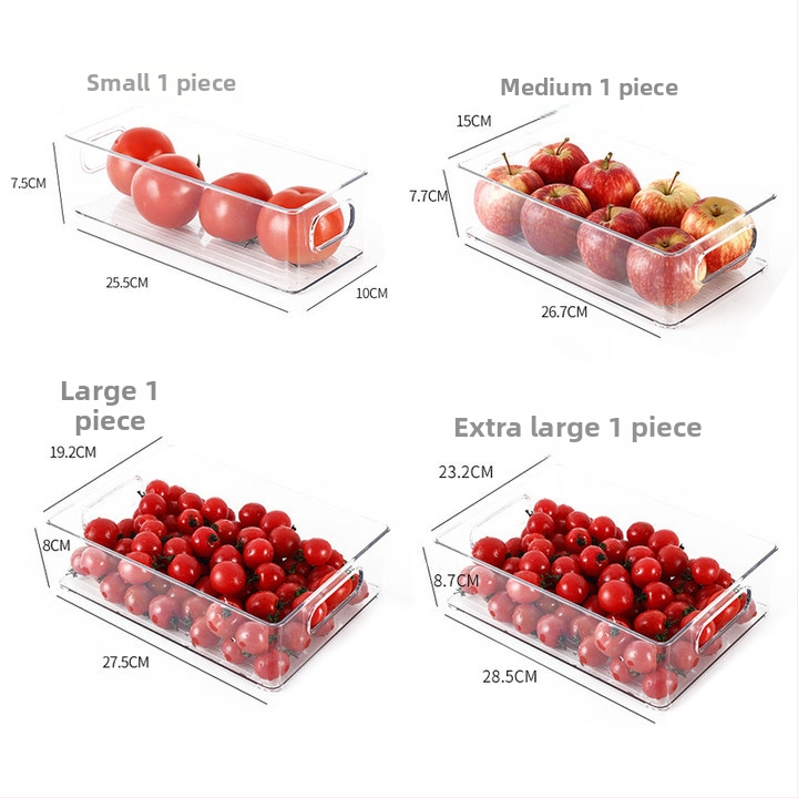 Box na skladovanie v chladničke pre ovocie a zeleninu, potravinársky plast, jednoduchý štýl, kuchynský organizér