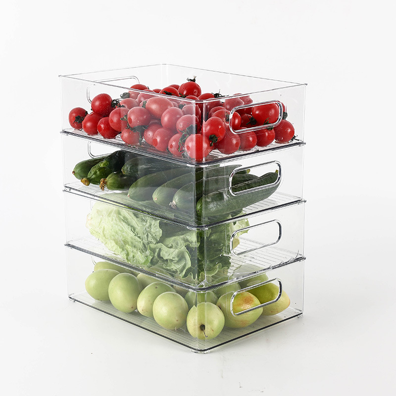 Box na skladovanie v chladničke pre ovocie a zeleninu, potravinársky plast, jednoduchý štýl, kuchynský organizér