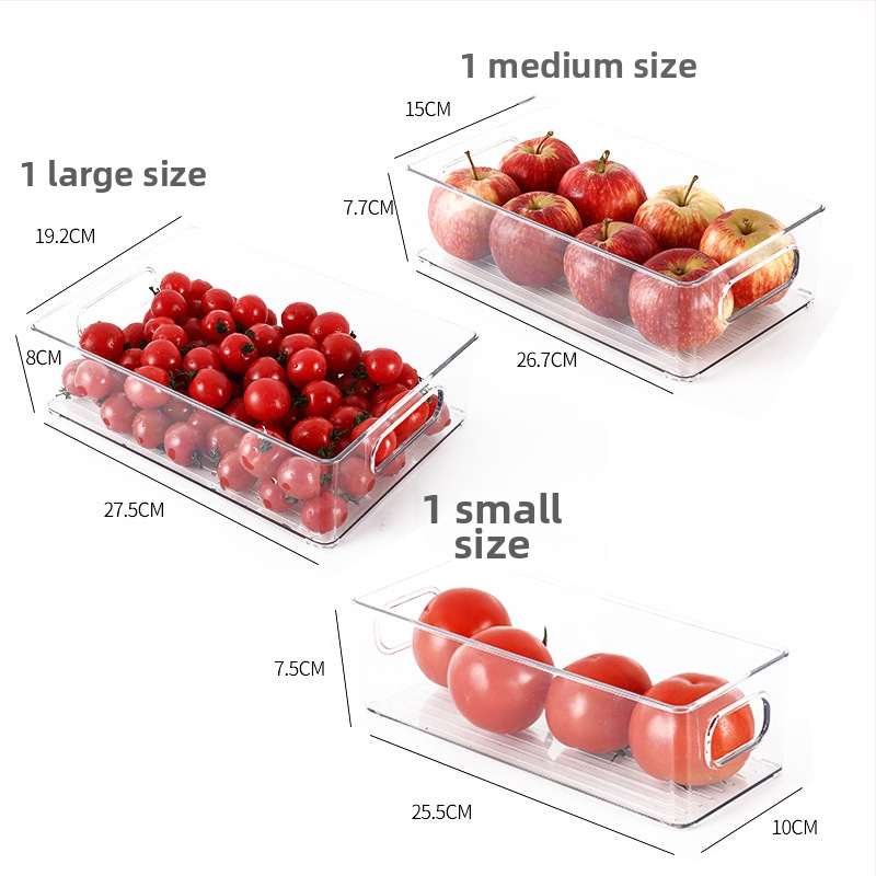 Box na skladovanie v chladničke pre ovocie a zeleninu, potravinársky plast, jednoduchý štýl, kuchynský organizér