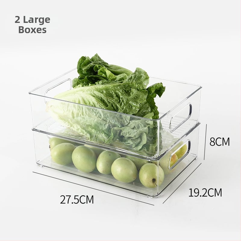 Box na skladovanie v chladničke pre ovocie a zeleninu, potravinársky plast, jednoduchý štýl, kuchynský organizér