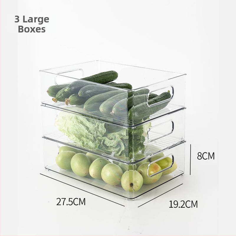 Box na skladovanie v chladničke pre ovocie a zeleninu, potravinársky plast, jednoduchý štýl, kuchynský organizér
