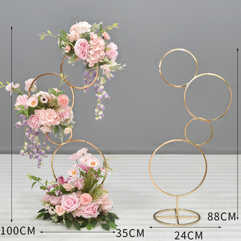 Donut tvarovaný ozdobný kovový kvetinový doplnok so hodvábnymi margarétami