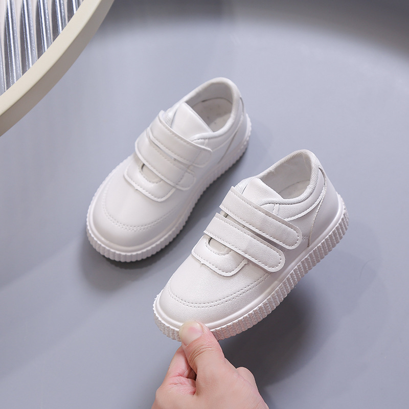 Детски спортни обувки за момичета с лепенка, PU горна част, гумена подметка, нисък връх, за деца 4–16 години