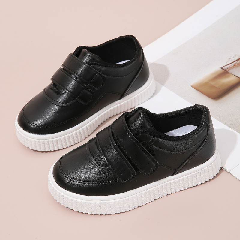 Detské tenisky pre dievčatá na suchý zips, PU vršok, gumová podrážka, nízky strih, 4–16 rokov