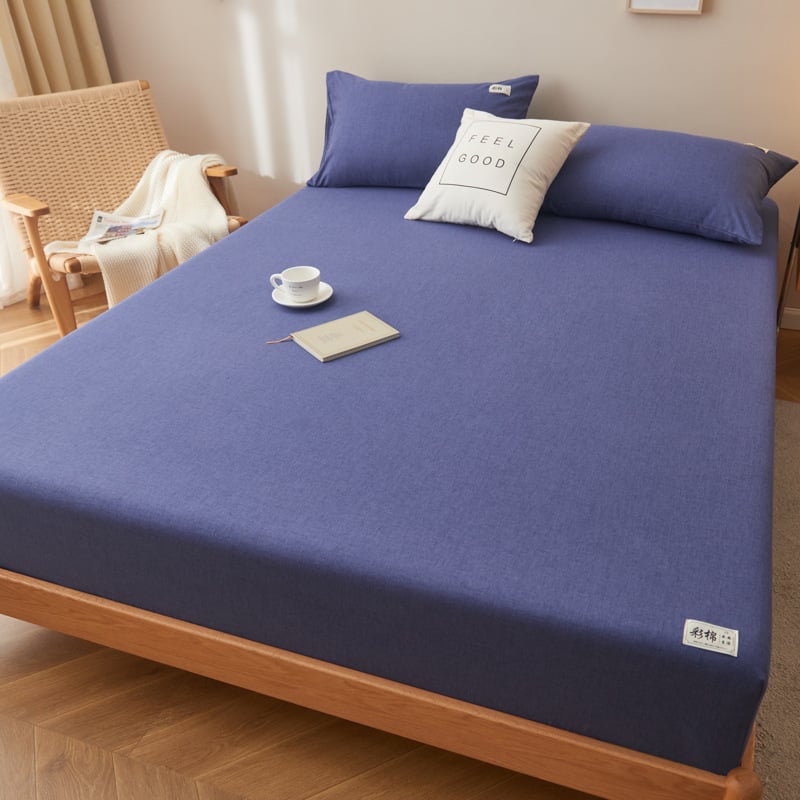 Youke Life Κουβέρτα κρεβατιού – πολυεστερο-βαμβακή ανάμιξη, υφαντή ύφανση τύπου twill, αντίδραστική εκτύπωση και βαφή, μονόχρωμο σχέδιο, βάρος κάτω από 300 g