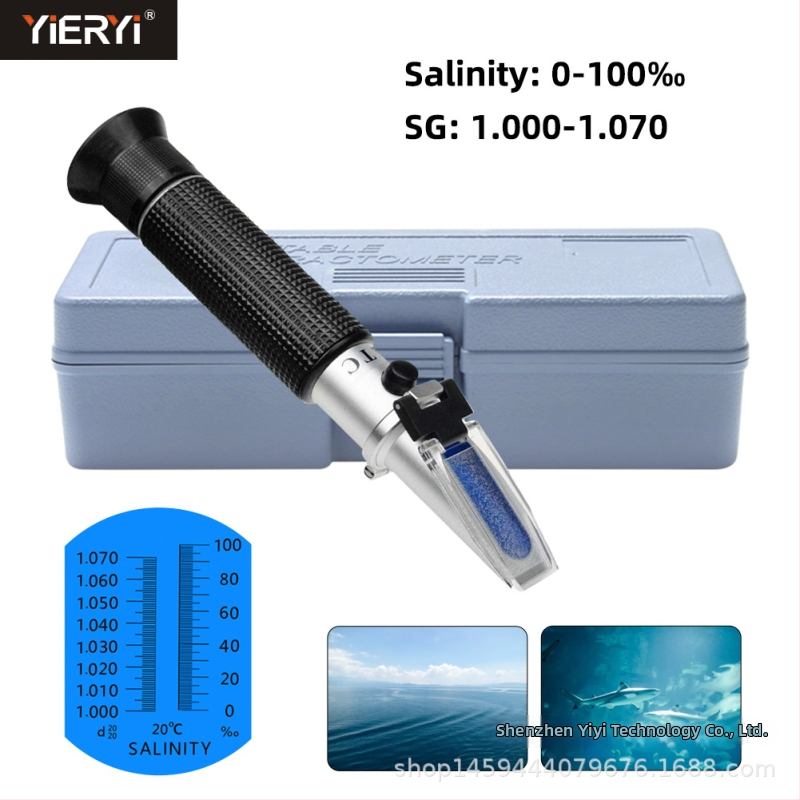 Refraktometer pre morsú vodu | model THE01502B | rozsah merania 0-100‰ | presnosť 0-100 | rozlíšenie 1 | pre akvakultúru