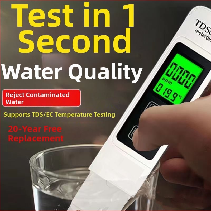 Five man Prenosný analyzátor kvality vody – Tri v jednom: teplota, EC (vodivosť) a TDS – Model 1