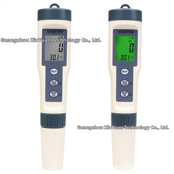Prenosný analyzátor kvality vody 3v1 (TDS/pH/TEMP) s podsvietením, model EC016bl, rozsah 0.00–14.00, presnosť 0.01, napájanie 3×1.5V