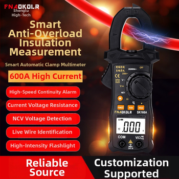 Digitálny kliešťový merač, multifunkčný multimetr, rozsah 600A, displej 1999