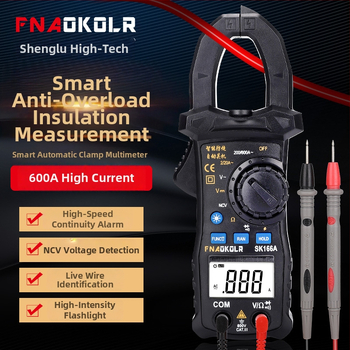 Digitálny kliešťový merač, multifunkčný multimetr, rozsah 600A, displej 1999