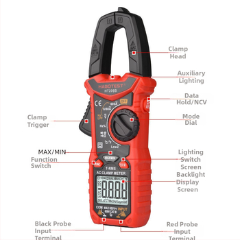 HABOTEST HT206B 600A AC klampmeter, digitálny displej, vysoká presnosť