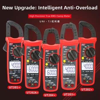 Digitálny klešťový multimeter AC/DC UT201/UT202/UT202A/UT204+, napätie do 600 V, prúd do 400 A, odpor 40 mΩ/60 MΩ, otvor klešte 28 mm, automatické rozsahy