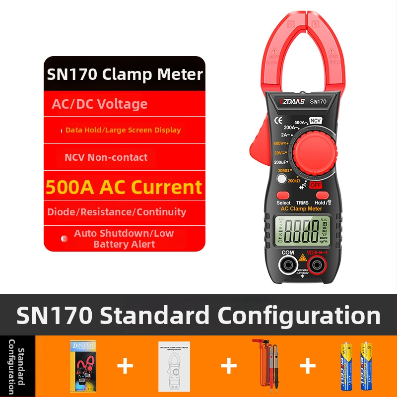 CZDANG Vysoko presný prenášateľný kliešťový multimeter s digitálnym displejom pre elektrikárov