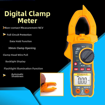 Digitálny klipový ampermeter s napätím do 600 V, automatický rozsah, otvor klipu 25 mm, displej 1999 bodov
