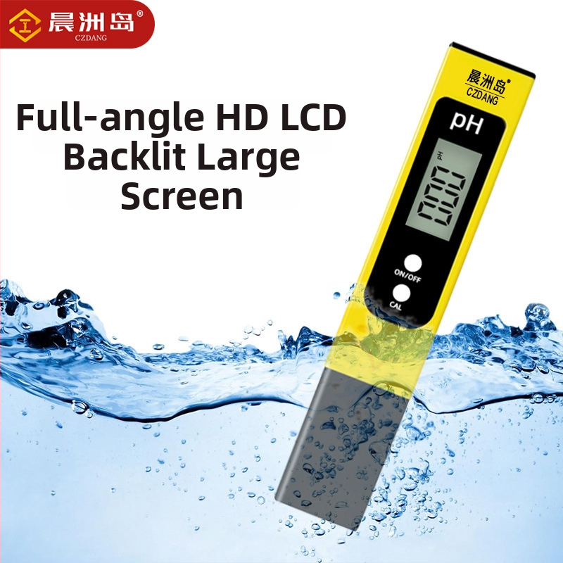 Chenzhou Island Prenosný analyzátor kvality vody pre meranie pH a slanosti – rozsah pH 0.0–14.0, presnosť 0.1 pH, napájanie 3V