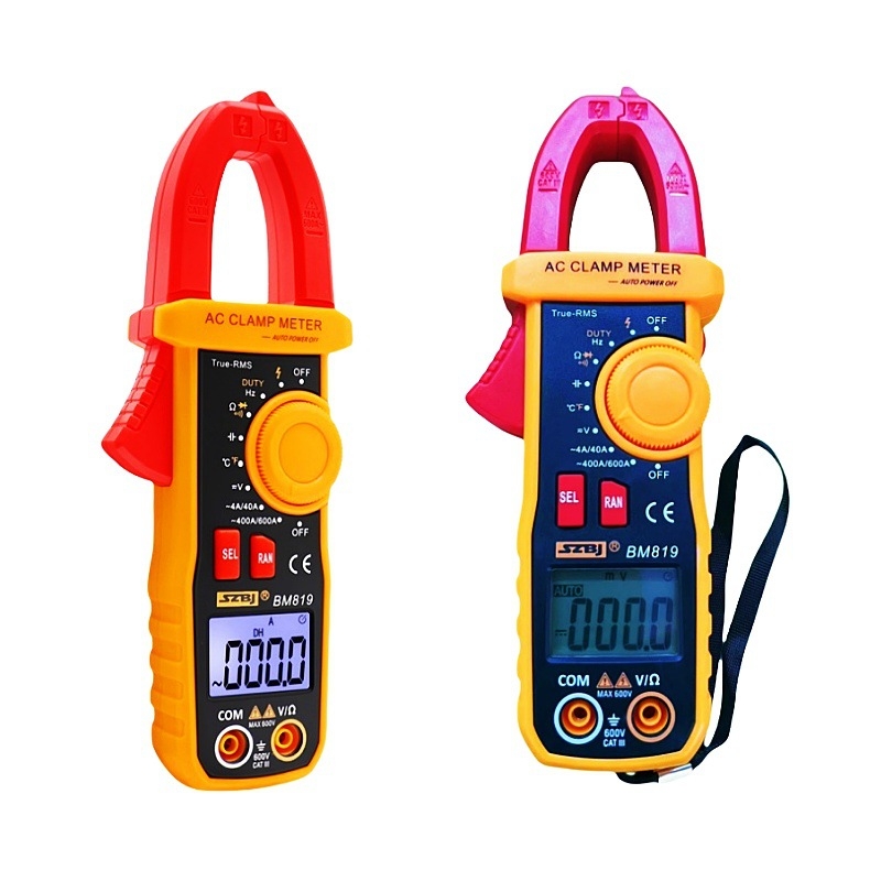Digitálny klešťový merací prístroj BM819 – AC/DC prúd, rozsah 600 A, teplota
