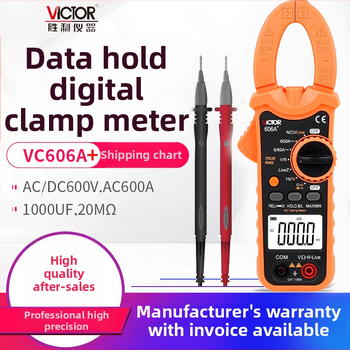 Digitálny klešťový merací prístroj VC606A/B/G/H6016C/610B/A – rozsah 600 A, číslicový displej, ampermeter a meranie kapacitancie