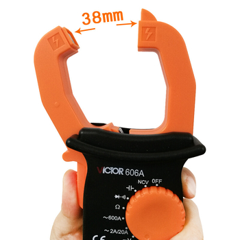 Digitálny klešťový merací prístroj VC606A/B/G/H6016C/610B/A – rozsah 600 A, číslicový displej, ampermeter a meranie kapacitancie