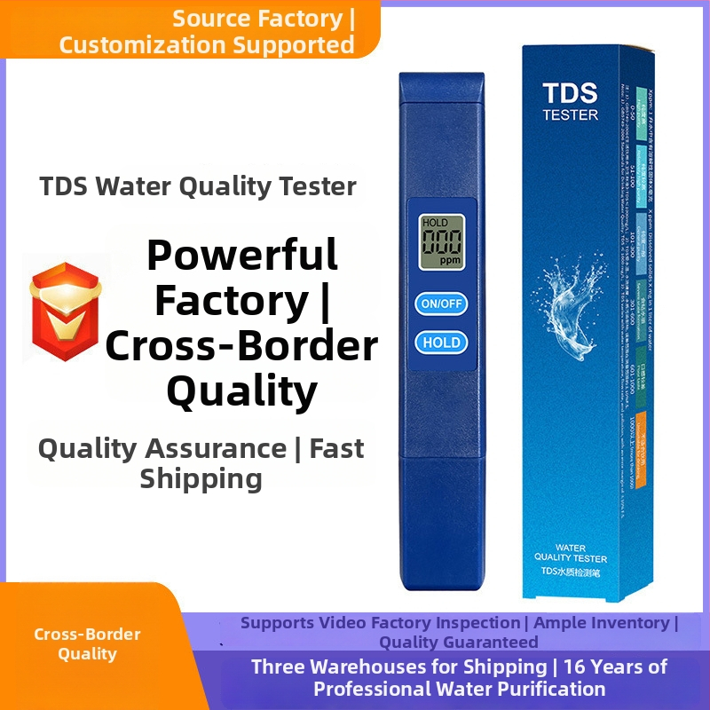 Prenosný analyzátor kvality vody TDS-H1A – rozsah 0–9990 ppm, presnosť 1 ppm, napájanie 3V