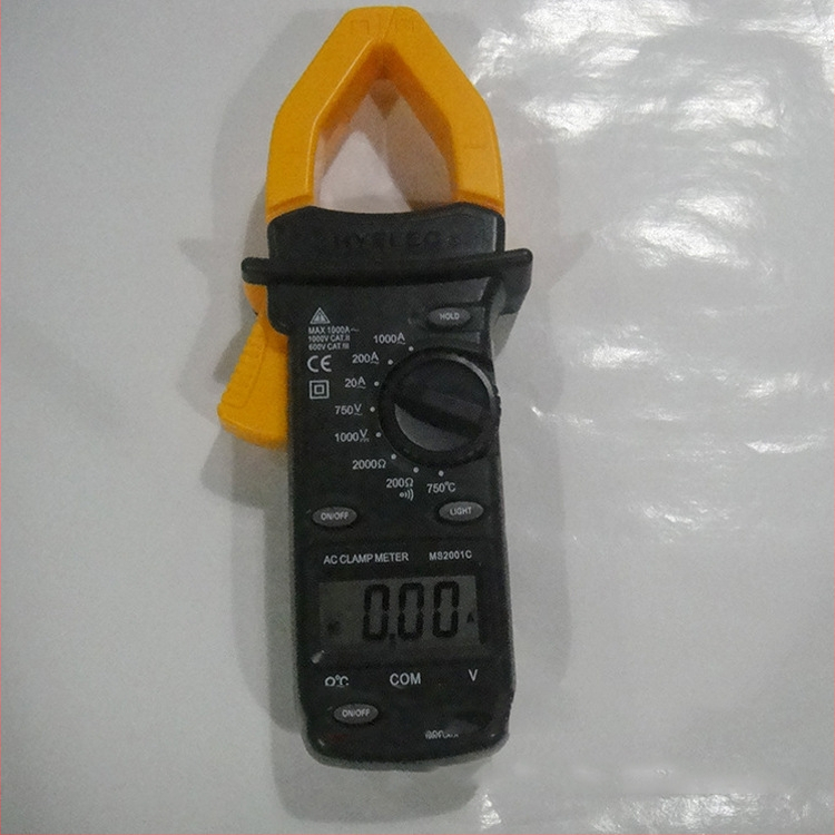 Huayi MS2001C klampový ampermeter s digitálnym displejom, rozsah 0-1000 A