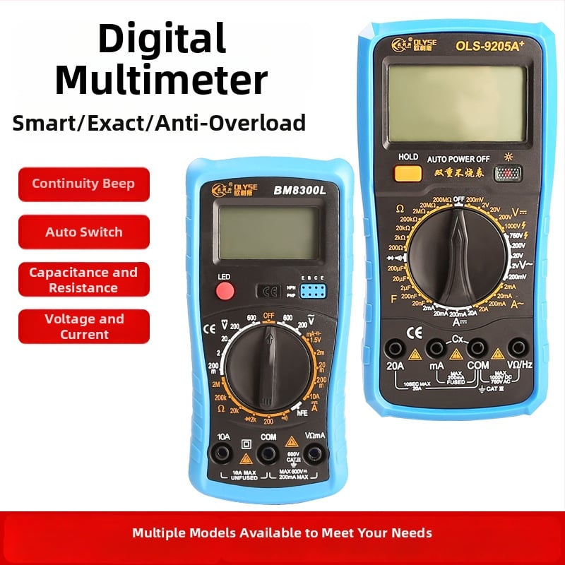 Prenosný digitálny multimeter, vysokej presnosti, automatický rozsah, test diódy, uloženie údajov